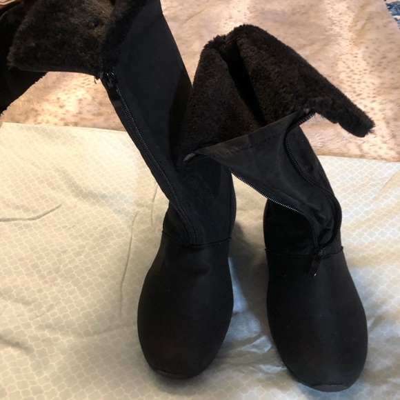 No Name Fold Over Winter Boots Wore Once Good Condition - Picture 1 of 5
